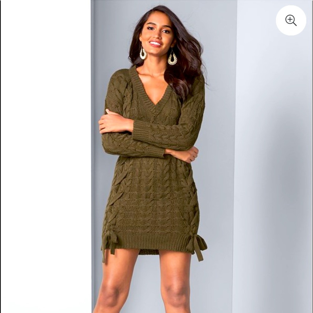 Olive Sweater Dress